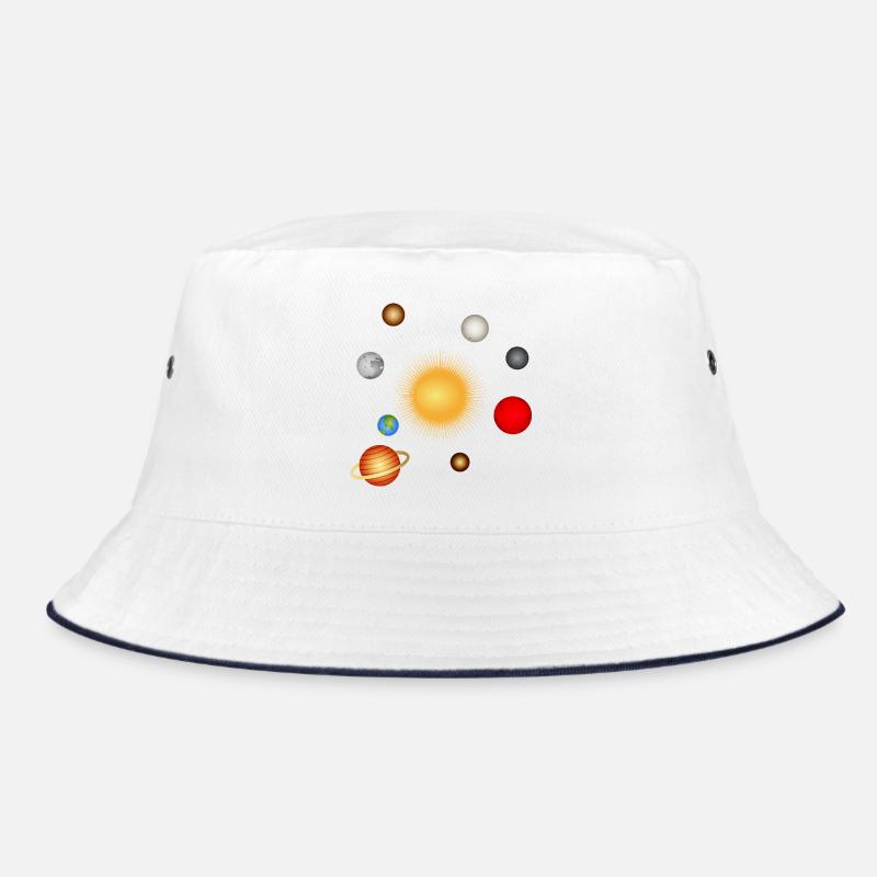Luminous planetary system with sun and planets Bucket Hat