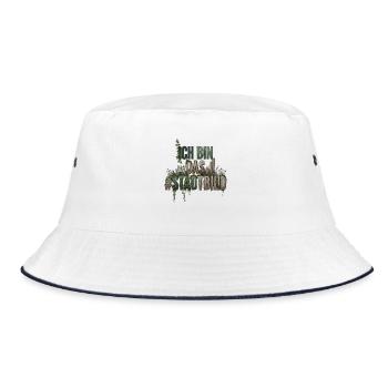 Nature_Overlay_T-shirt - Bucket Hat - Weiß/Navy - Vorne