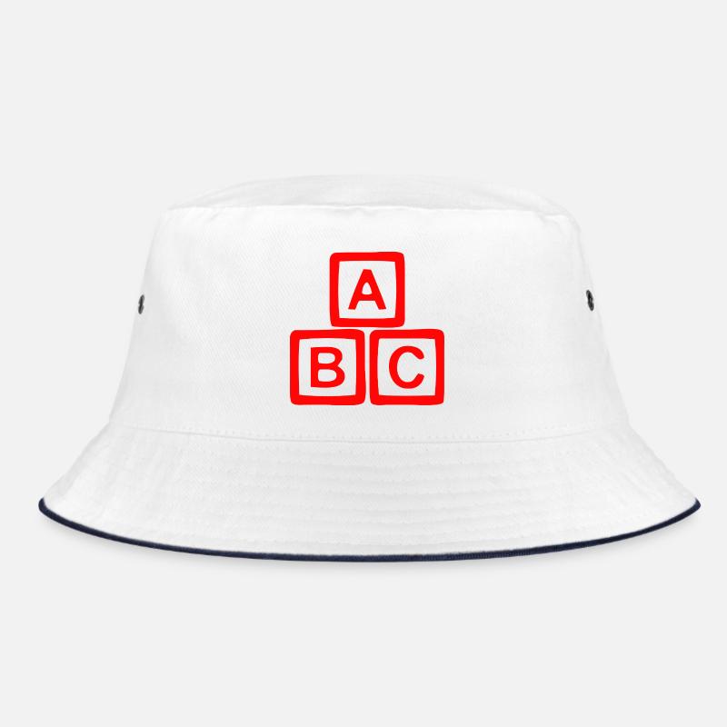 ABC Block Kontrast Design Bucket Hat