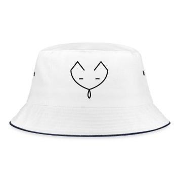 fox - Bucket Hat - Weiß/Navy - Vorne