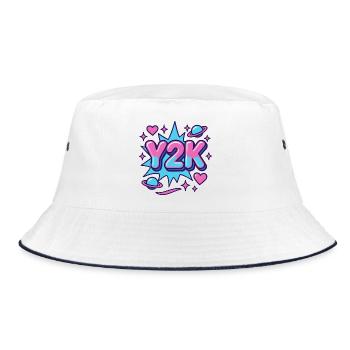 Design rétro Y2K - Bob - blanc/marine - Devant