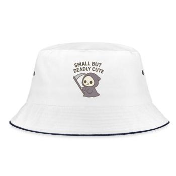 Klein, aber tödlich süß Sensenmann - Bucket Hat - Weiß/Navy - Vorne