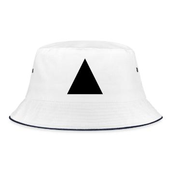 Triangle - Bucket Hat - white/navy - Front