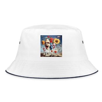 Mask Forest of Blossom Dreams - Bucket Hat - white/navy - Front