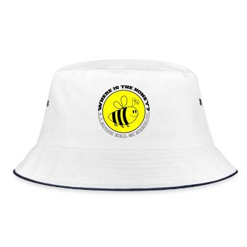 Bee Where is the Honey? - Bucket Hat - white/navy - Front