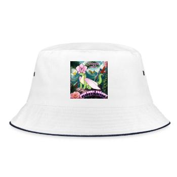 Oncydia knows: If you dream colorfully, you fly on - Bucket Hat - white/navy - Front