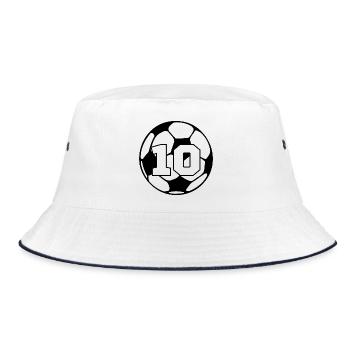 Numéro 10 football - 10e anniversaire  - Bob - blanc/marine - Devant