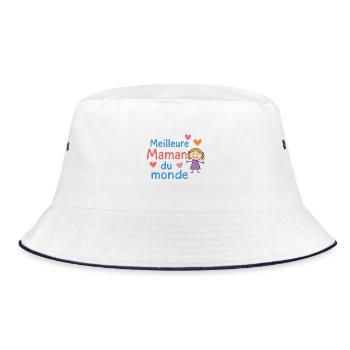 Beste Mutter der Welt - Bucket Hat - Weiß/Navy - Vorne