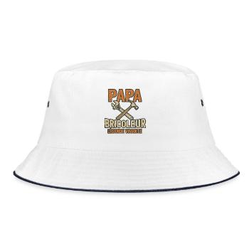 DAD HANDYMAN LIVING LEGEND - Bucket Hat - white/navy - Front