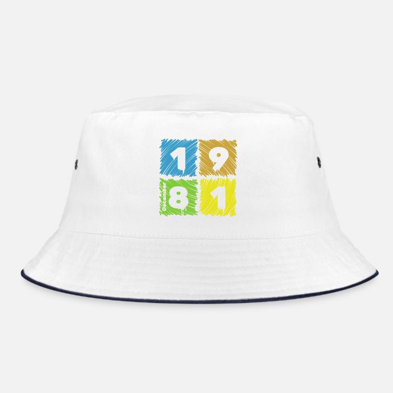 44. Geburtstag Farbige Patches since 12/1981 Bucket Hat