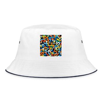 Motif de noeud de couleur entrelacé - Bob - blanc/marine - Devant