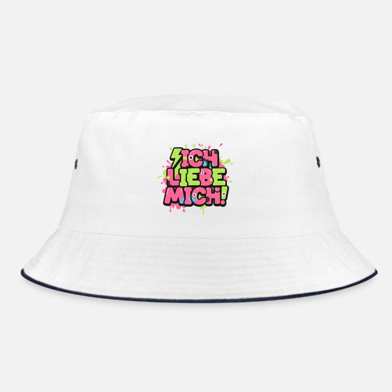 Ich Liebe Mich Graffiti Design Bucket Hat