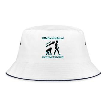 Single parent have developed me Spruch - Bucket Hat - white/navy - Front