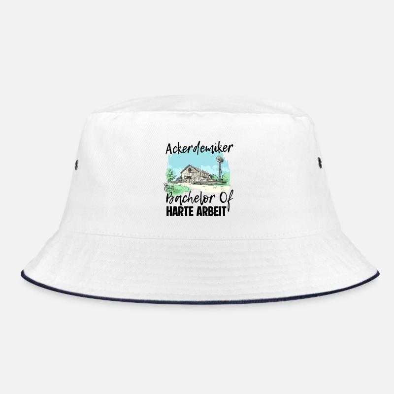 Bachelor of Hard Work Farmer Funny Farmer Bucket Hat