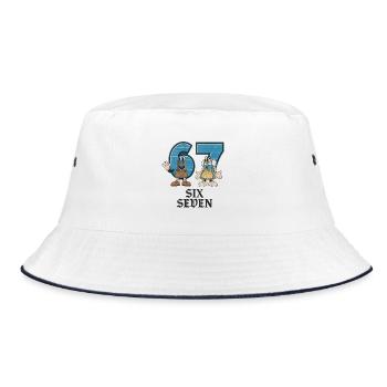 6 7 Six Seven Memes - Bucket Hat - white/navy - Front