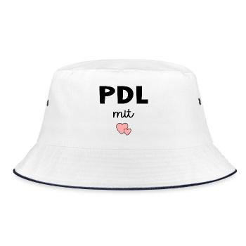 PDL Nursing Service Management with Heart - Bucket Hat - white/navy - Front