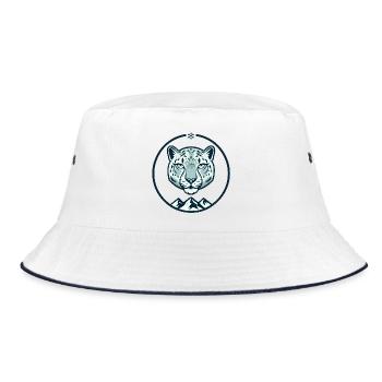 Mountain snow leopard - Bucket Hat - white/navy - Front