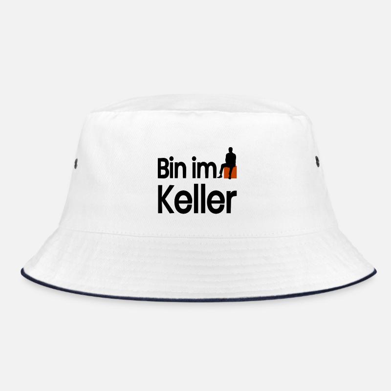 Keller - Bucket Hat - Weiß/Navy