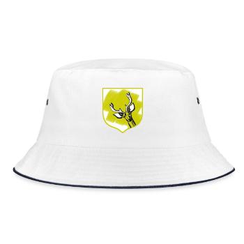 Yellow sign deer's head - Bucket Hat - white/navy - Front