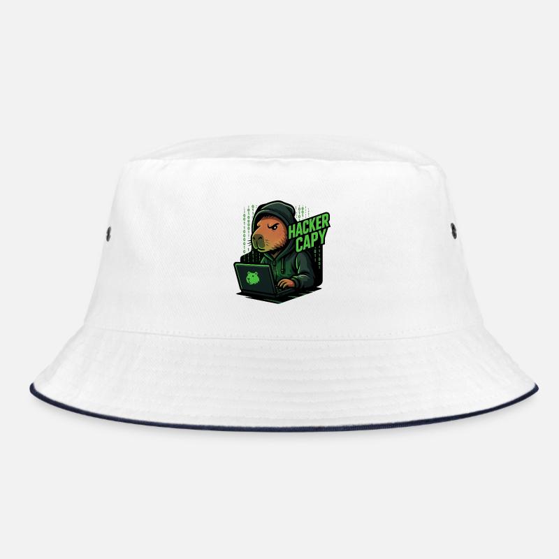 Hacker Capy – Cyber Capybara Tech  Bucket Hat