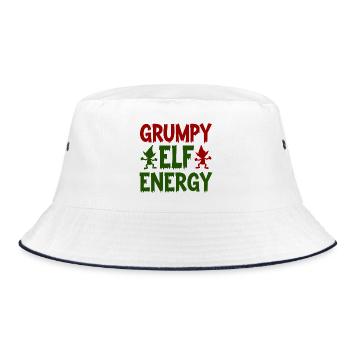 Grumpy Elf Energy Grumpy Imp - Bucket Hat - white/navy - Front