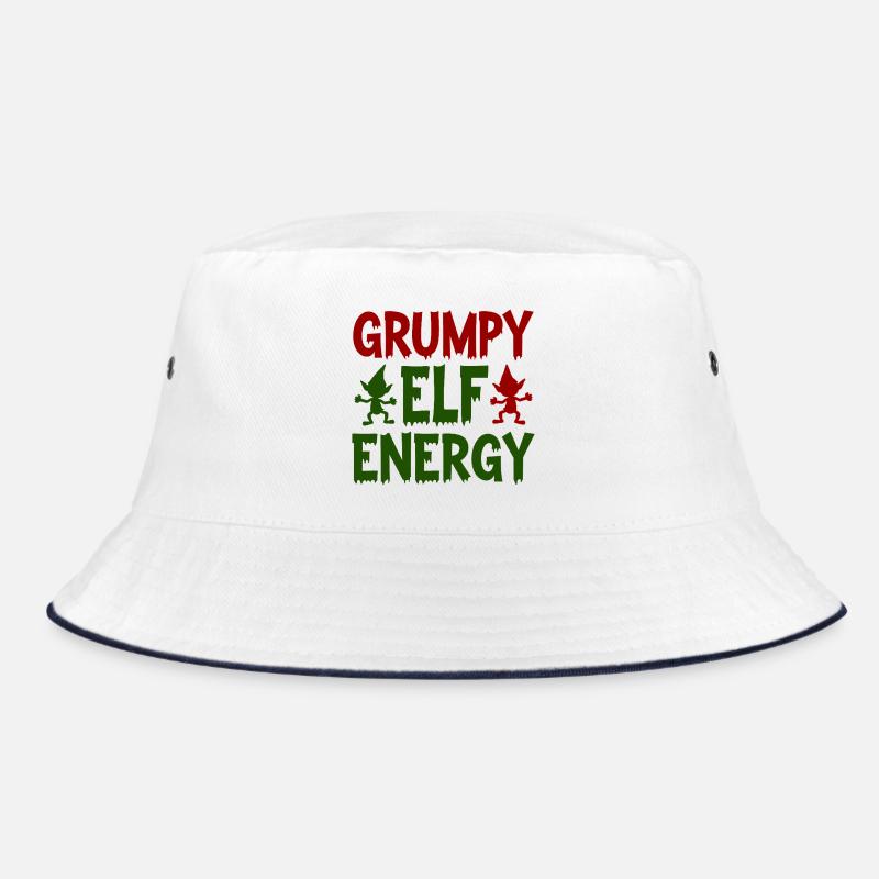 Grumpy Elf Energy Mürrischer Wichtel Bucket Hat