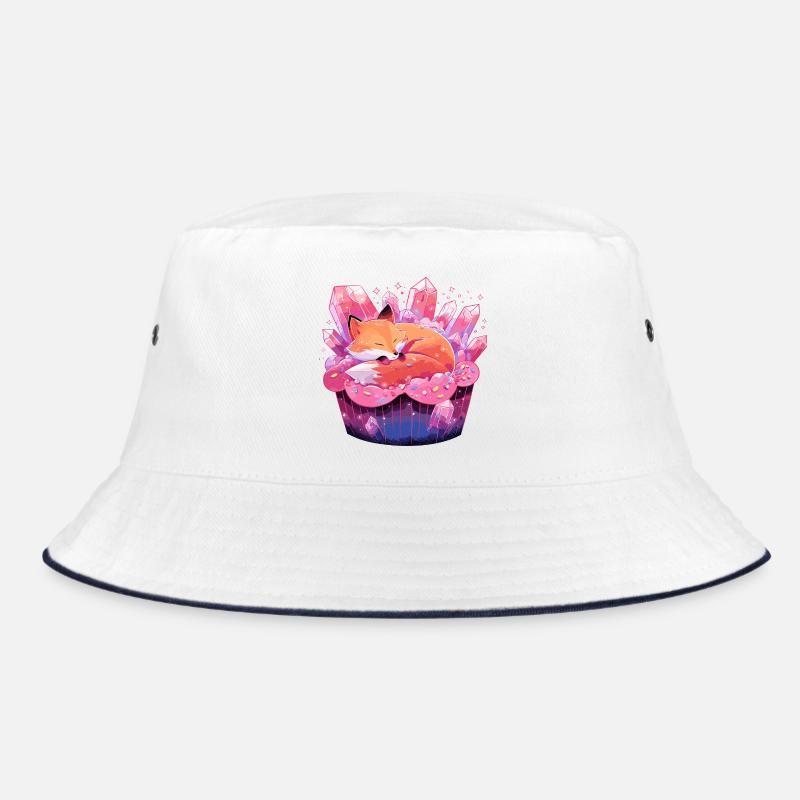 Sleeping fox in crystal cake Bucket Hat