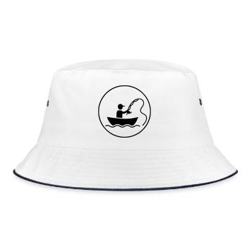 Fishing & Fishing | Petri Heil Hobby Logo - Bucket Hat - white/navy - Front