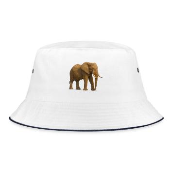 Éléphant dans des tons naturels - Bob - blanc/marine - Devant