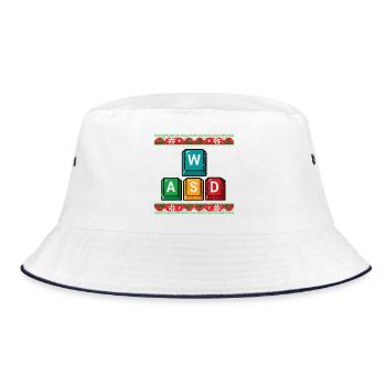 WASD Gamer Cadeau amusant pour les joueurs - Bob - blanc/marine - Devant