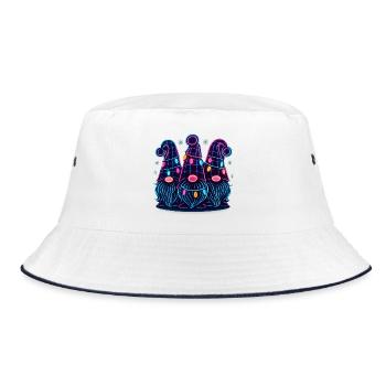 Christmas Gnome Family Matching Funny - Bucket Hat - white/navy - Front