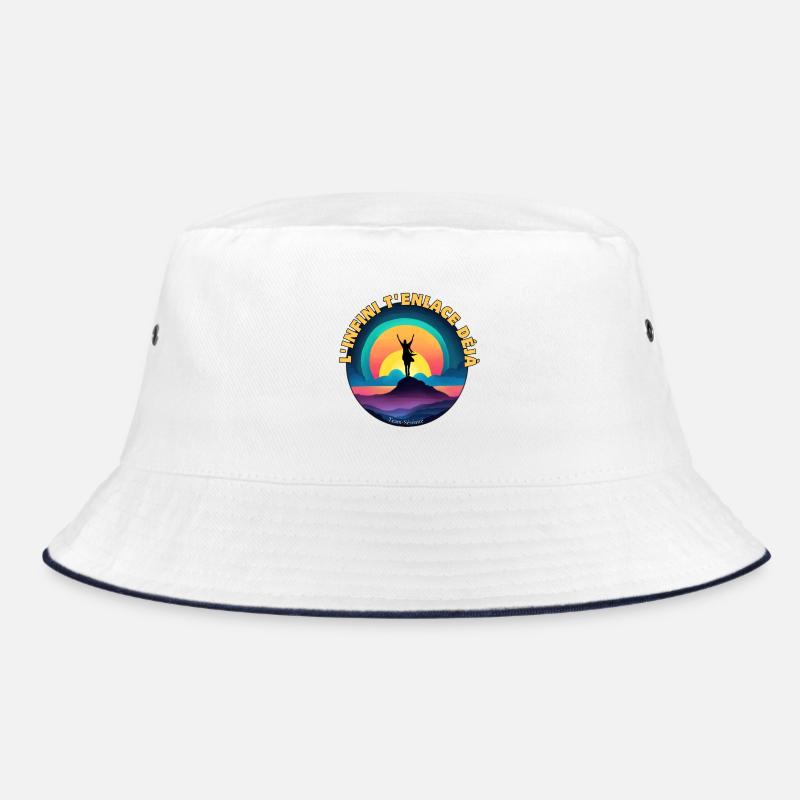 Infinity is already embracing you - Bucket Hat - white/navy