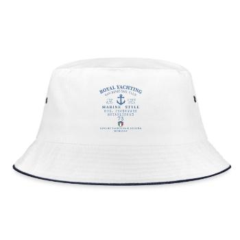 Emblem Yacht Marine Anchor - Bucket Hat - white/navy - Front