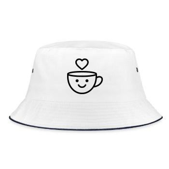Tasse de bonjour avec un cœur pour vous - Bob - blanc/marine - Devant