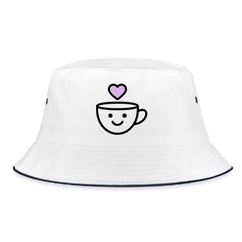 Tasse de bonjour avec un cœur pour vous - Bob - blanc/marine - Devant