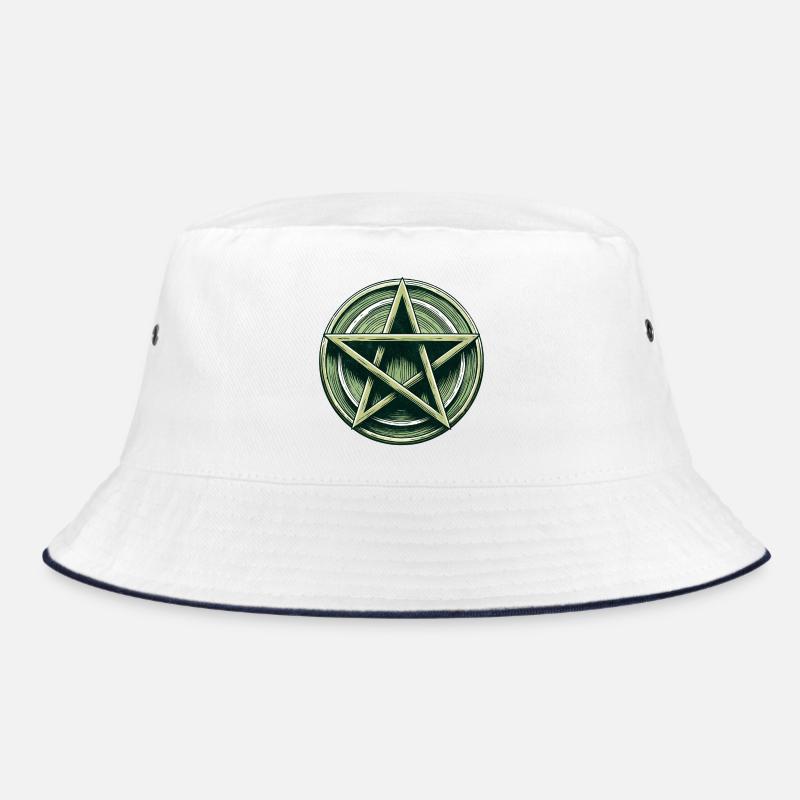 Emerald Pentagram Crest Bucket Hat