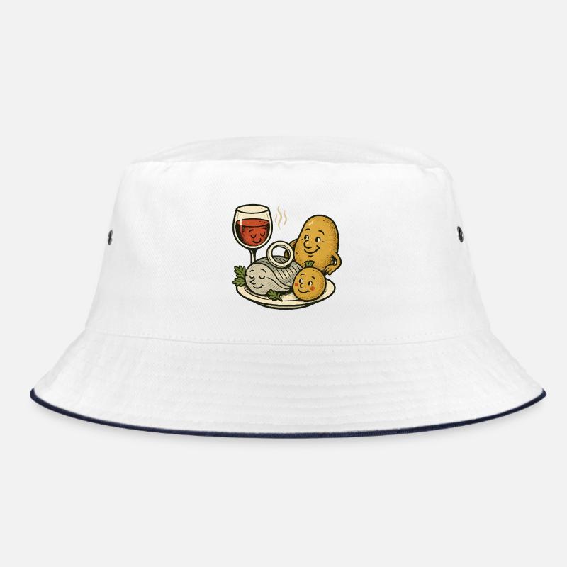 Selödka (Häring eingelegt) Wein und Pellkartoffel Bucket Hat