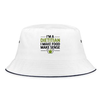 Diététiste I Make Food Make Sense Expert Apparel - Bob - blanc/marine - Devant