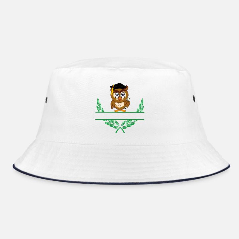 Eule mit Diplom und Abschlusshut – Persönlich Bucket Hat