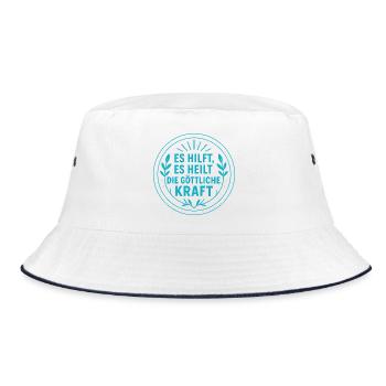 It helps, it heals the divine power - Bucket Hat - white/navy - Front