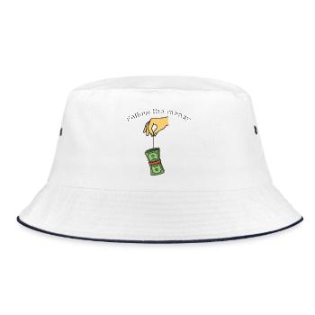 Follow the money - Bucket Hat - white/navy - Front