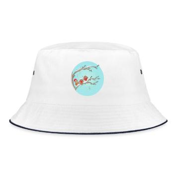 Christmas Birds - Bucket Hat - white/navy - Front