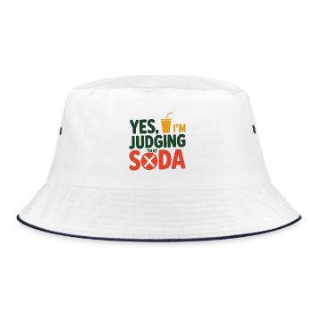 Yes I'm Judging That Soda Dietitian Expert   - Bucket Hat - white/navy - Front
