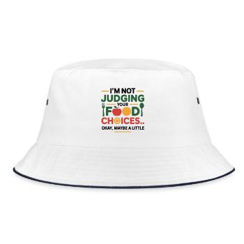 Not Judging Your Food Choices Dietitian Expert  - Bucket Hat - white/navy - Front