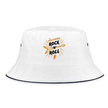 Guitare rock n roll haute tension - Bob - blanc/marine - Devant