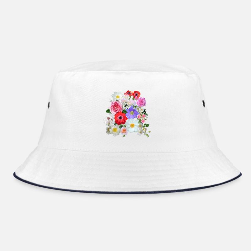 Bouquet de fleurs d’été - Bob - blanc/marine