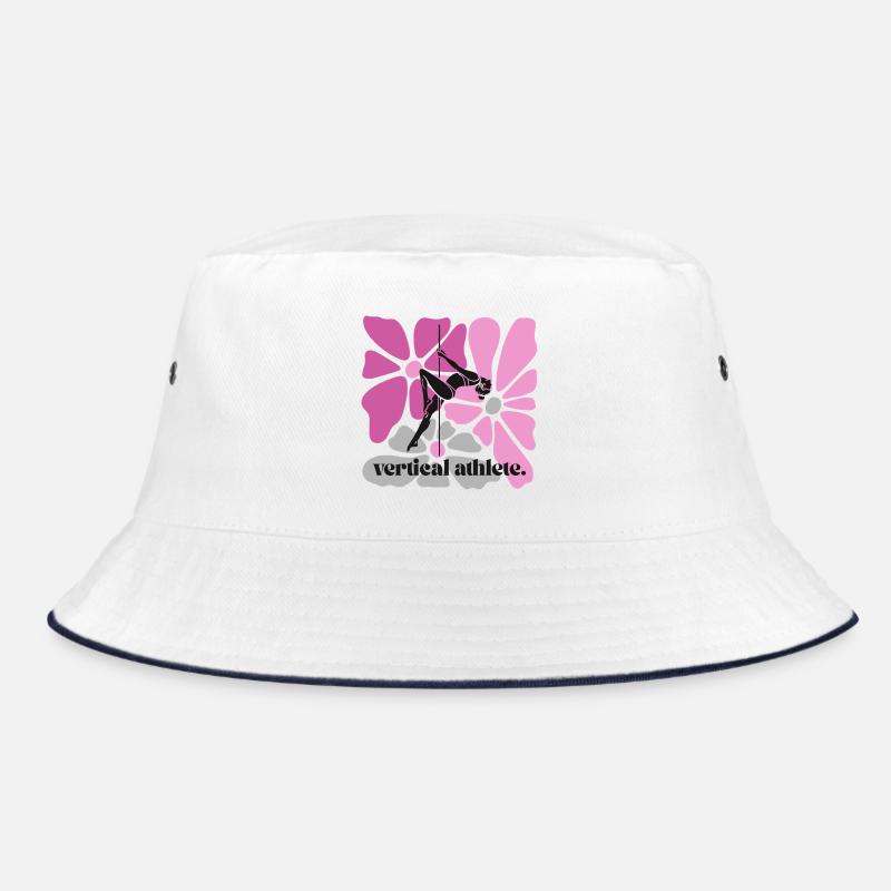 Vertical athlete in flower frame Bucket Hat