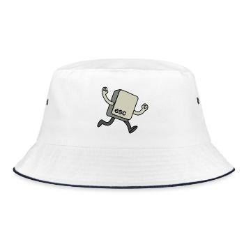 Esc-Schlüssel - Bucket Hat - Weiß/Navy - Vorne