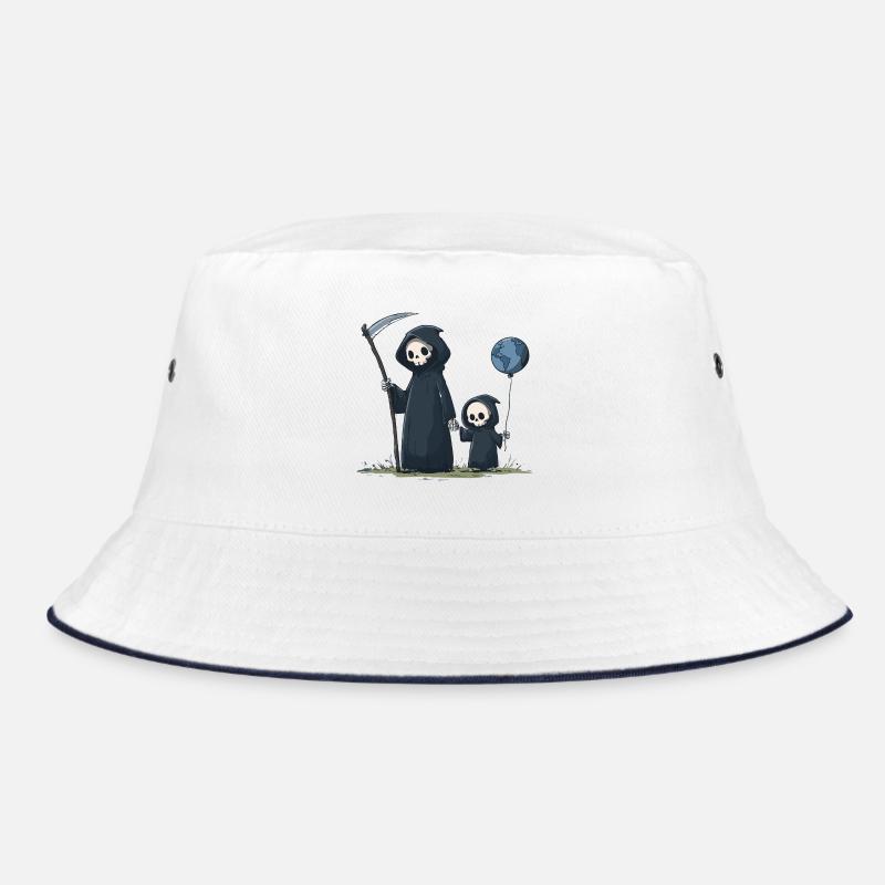 Cute Grim Reaper with Child Bucket Hat