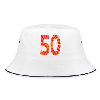 Numéro 50e anniversaire cinquante - Bob - blanc/marine - Devant